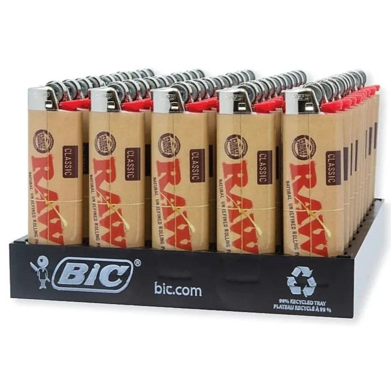 BIC DISPOSABLE LIGHTER RAW SERIES 50CT DISPLAY RAW CLASSIC