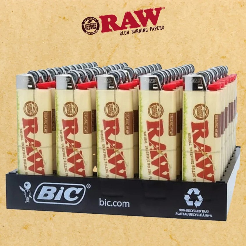 BIC DISPOSABLE LIGHTER RAW SERIES 50CT DISPLAY RAW ORGANIC