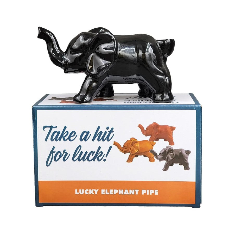 CERAMIC HANDPIPE LUCKY ELEPHANT PIPE #82436