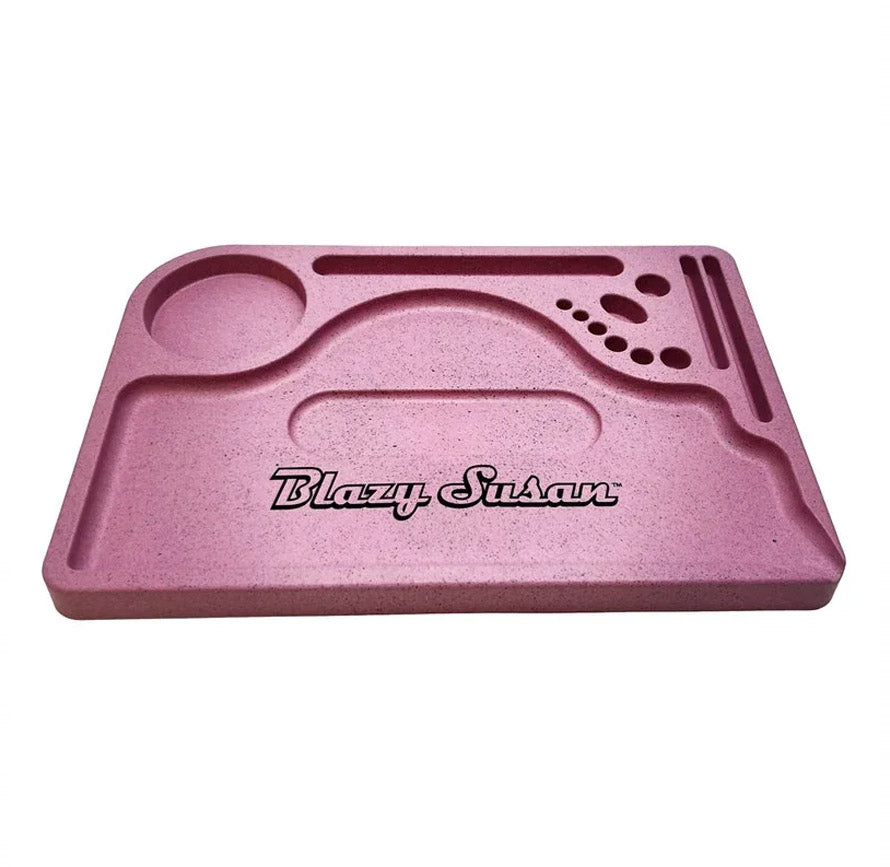 BLAZY SUSAN HEMP PLASTIC ROLLING MULTITRAY