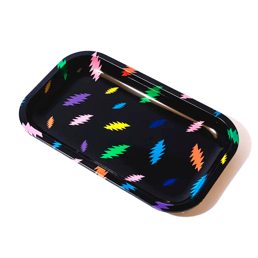 BLAZY SUSAN X GREATFUL DEAD MEDIUM ROLLING TRAY RAINBOW BOLTS