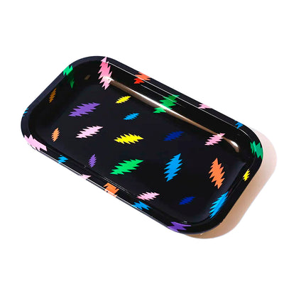 BLAZY SUSAN X GREATFUL DEAD MEDIUM ROLLING TRAY RAINBOW BOLTS