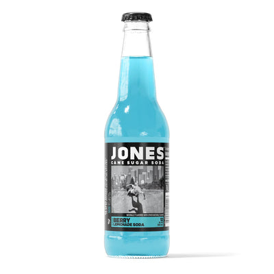 EXOTIC SODA JONES CANE SUGAR SODA 12oz. BOTTLE BERRY LEMONADE