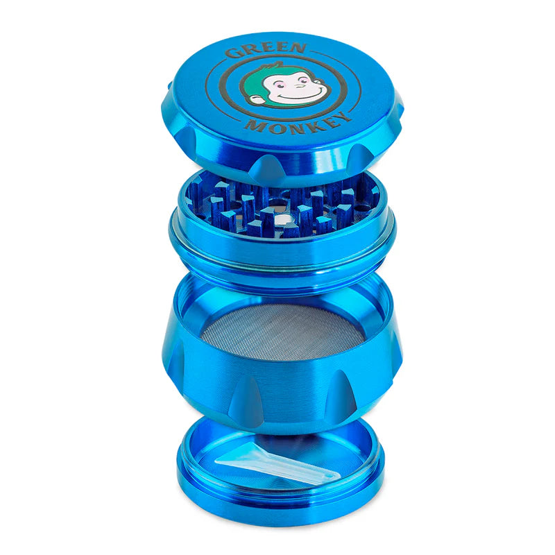 GREEN MONKEY BABOON GRINDER 50MM 4PT TITANIUM BLUE