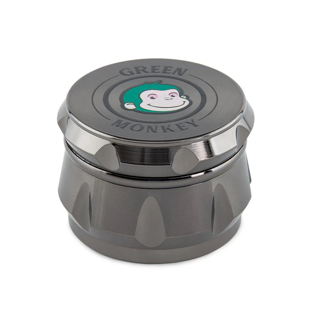 GREEN MONKEY BABOON GRINDER 63MM 4PT ZINC GUN BLACK