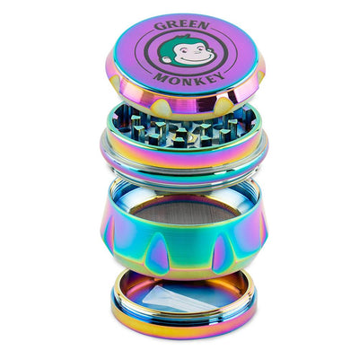 GREEN MONKEY BABOON GRINDER 50MM 4PT ZINC RAINBOW