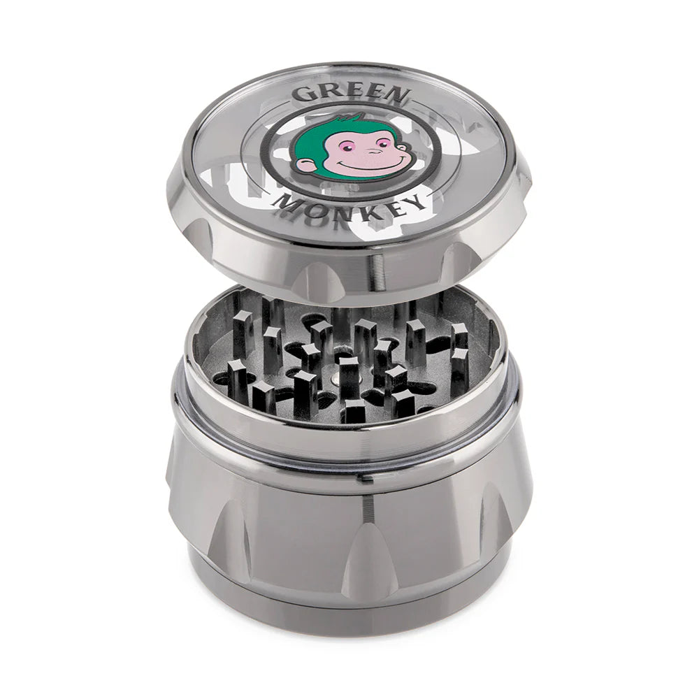 GREEN MONKEY BABOON GRINDER 63MM 4PT ZINC SILVER