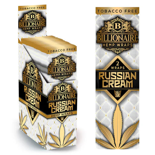 BILLIONAIRE HEMP WRAPS 25PK RUSSIAN CREAM