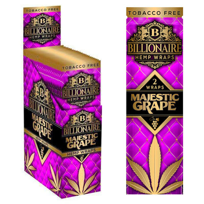 BILLIONAIRE HEMP WRAPS 25PK MAJESTIC GRAPE
