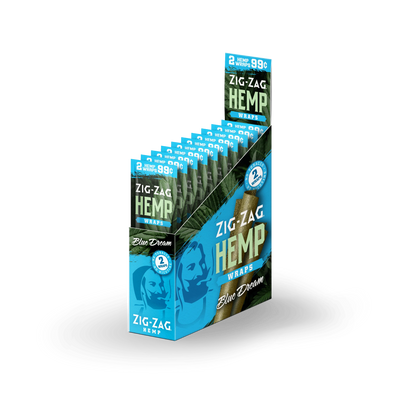 ZIG ZAG HEMP WRAPS 2PK 25PK/BOX BLUE DREAM