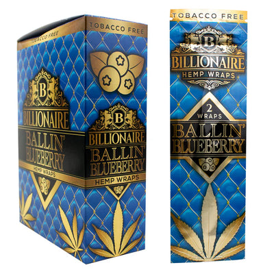 BILLIONAIRE HEMP WRAPS 25PK BALLIN BLUEBERRY