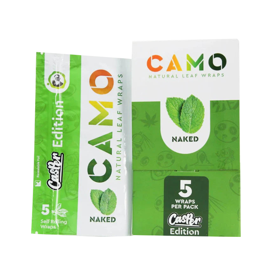 CAMO NATURAL LEAF WRAPS 5PK/25CT CASPER EDITION | NAKED
