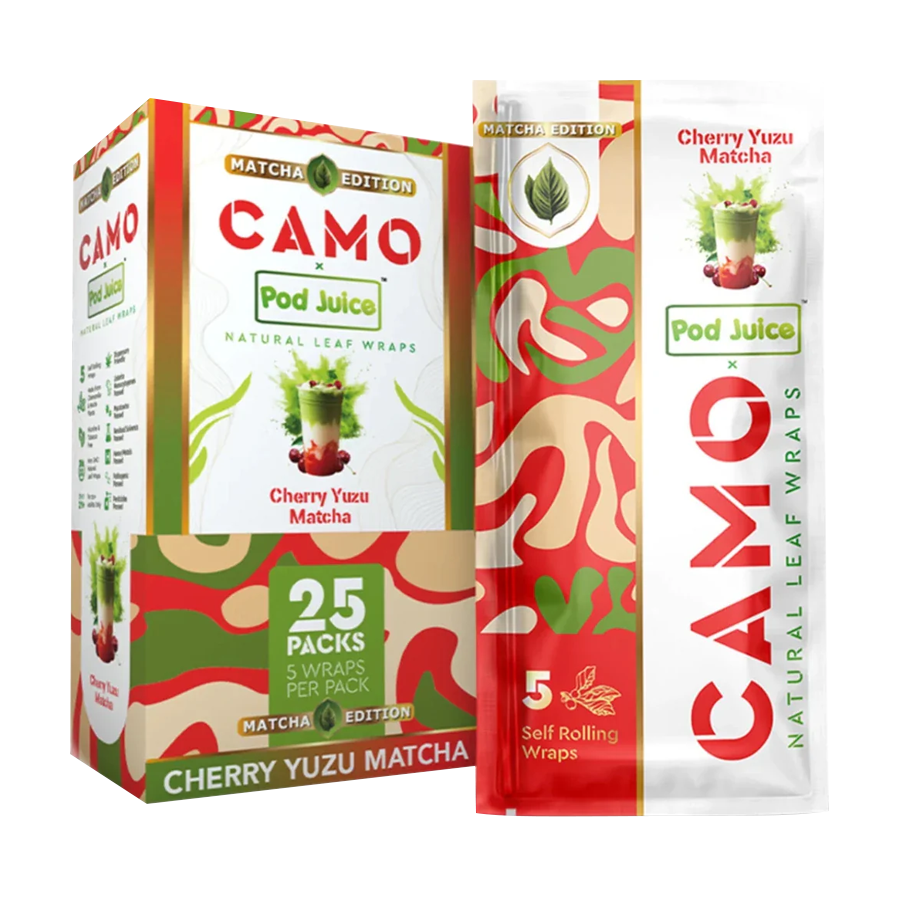 CAMO X POD JUICE WRAPS MATHCA EDITION 25PK / BOX | CHERRY YUZU MATCHA