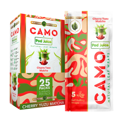 CAMO X POD JUICE WRAPS MATHCA EDITION 25PK / BOX | CHERRY YUZU MATCHA