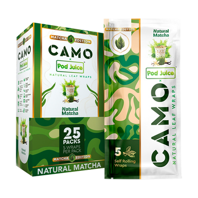 CAMO X POD JUICE WRAPS MATHCA EDITION 25PK / BOX | NATURAL MATCHA