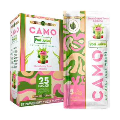 CAMO X POD JUICE WRAPS MATHCA EDITION 25PK / BOX | STRAWBERRY YUZU MATCHA