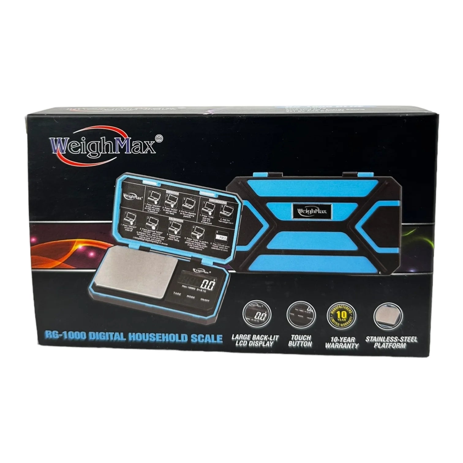 WEIGHMAX RG-1000 SERIES DIGITAL HOUSEHOLD SCALE 1000G X 0.1G BLUE