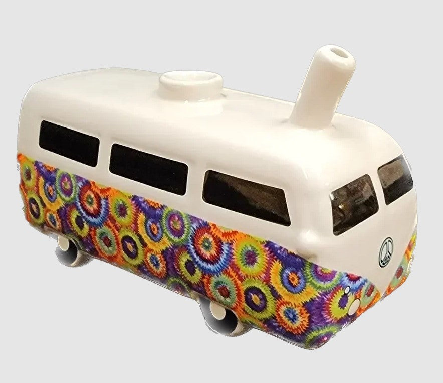 CERAMIC PIPE PEACE BUS PINK #88105