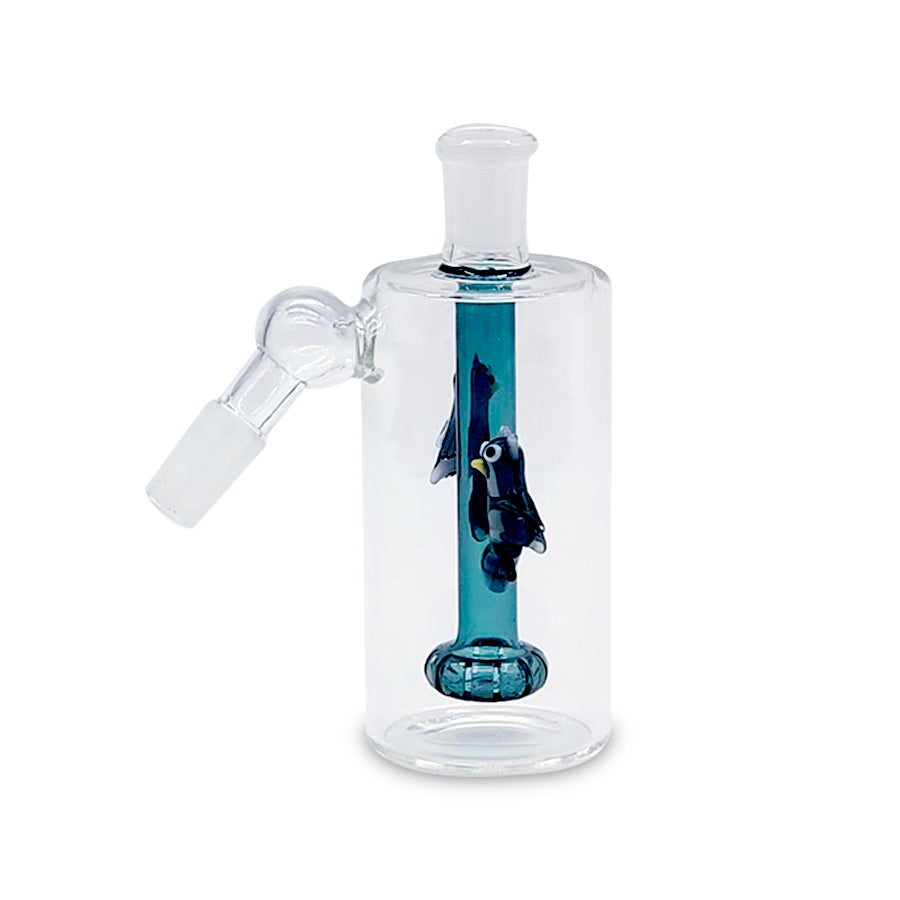 CHAC069 ASH CATCHER 45° 14F/14M W/SHOWERHEAD & DOUBLE OWL PERC