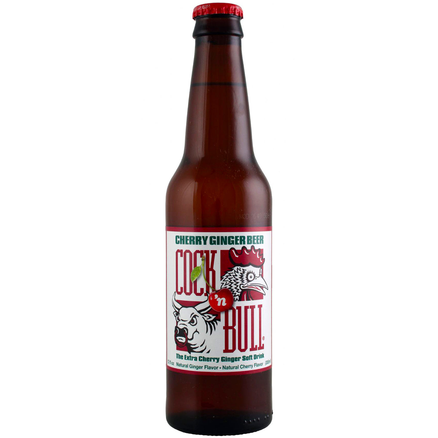EXOTIC SODA COCK N BULL 12oz. BOTTLE CHERRY GINGER BEER
