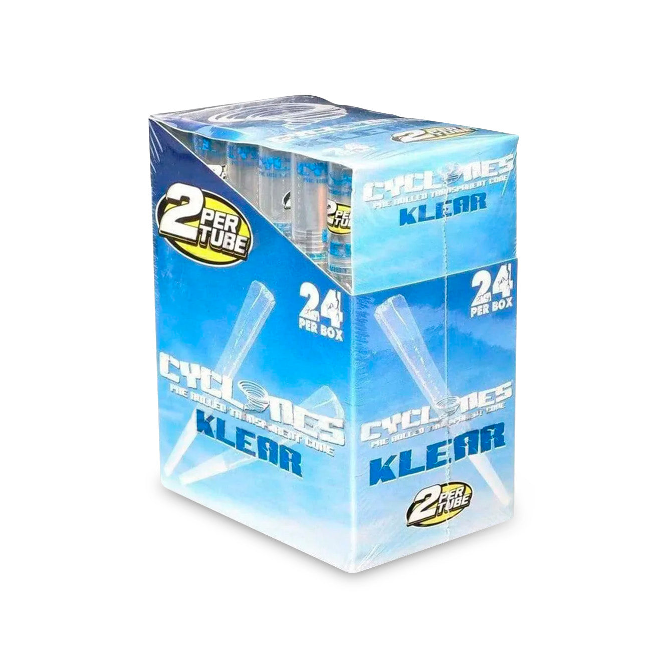 CYCLONES HEMP CONE 24 TUBES CLEAR KLEAR
