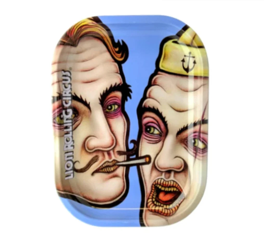 LION ROLLING CIRCUS MEDIUM TIN TRAYS FREAK FACES 2