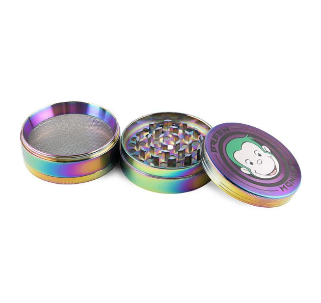 GREEN MONKEY CAPUCHIN GRINDER 75MM 4PT ZINC RAINBOW