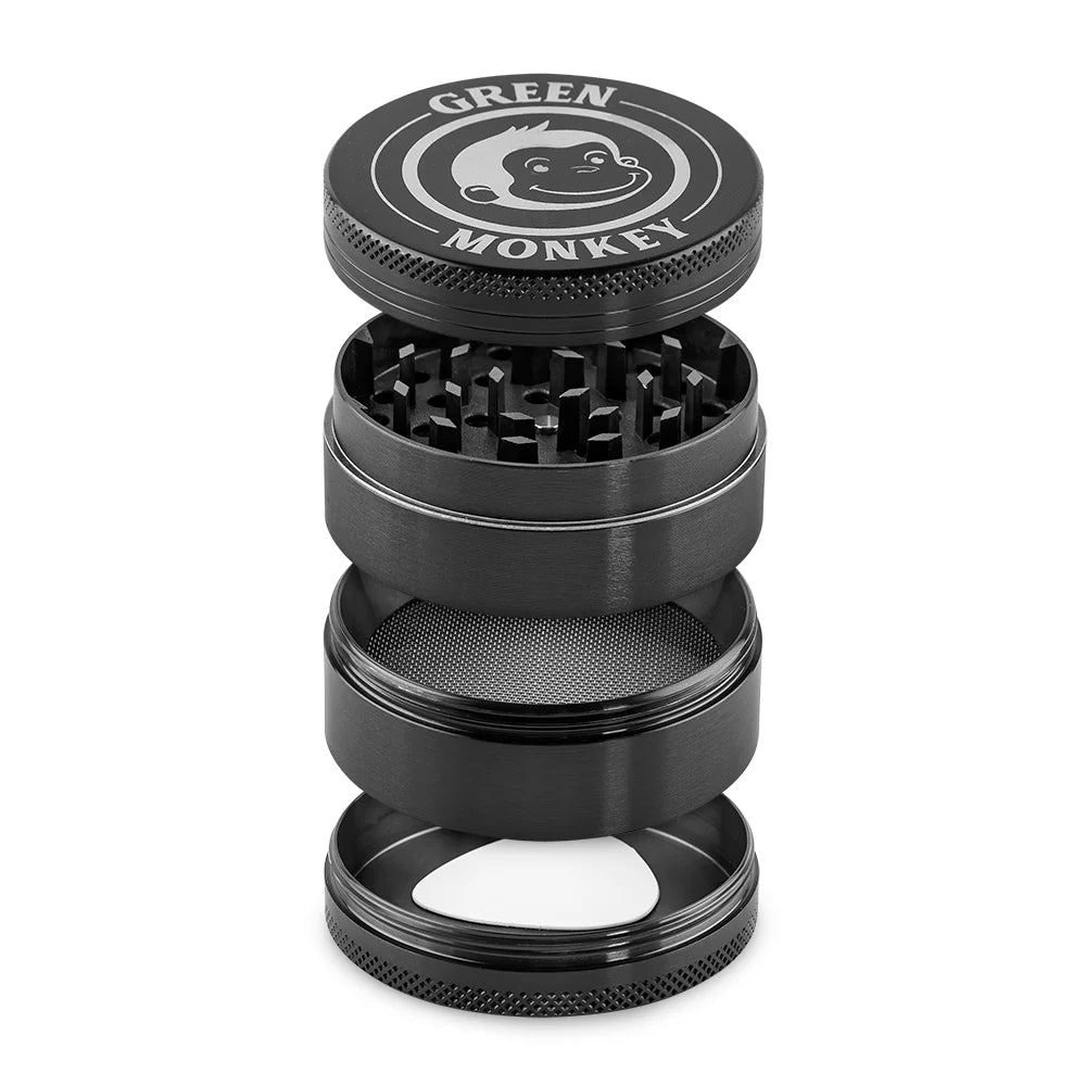 GREEN MONKEY CAPUCHIN GRINDER 55MM 4PT ZINC BLACK