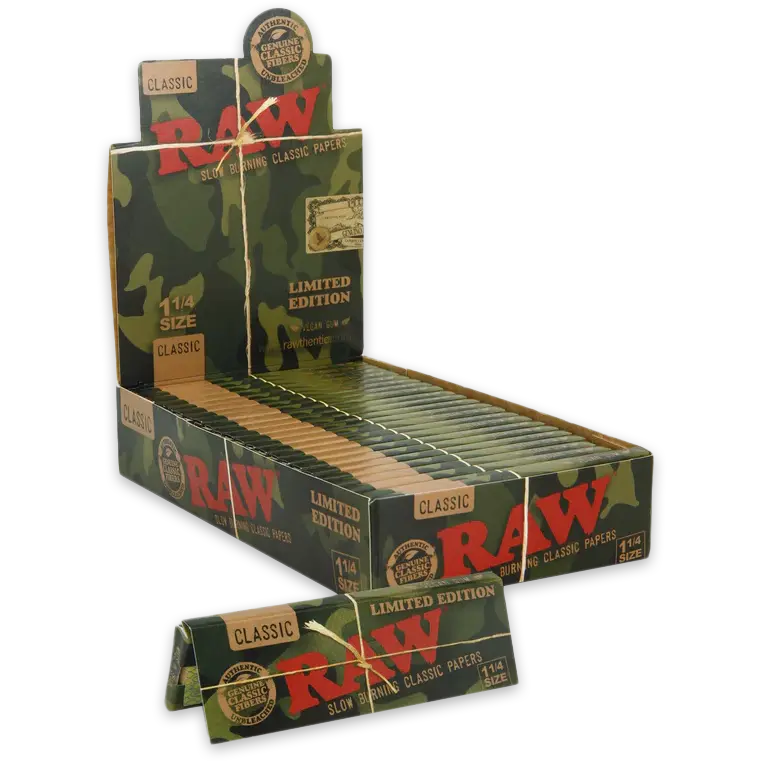 RAW CLASSIC CAMO 1 1/4 SIZE 50pk 24pk/box LIMITED EDITION