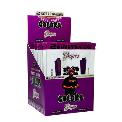 COLORS ORGANIC SHEET WRAPS 2pk 25ct/BOX GRAPES