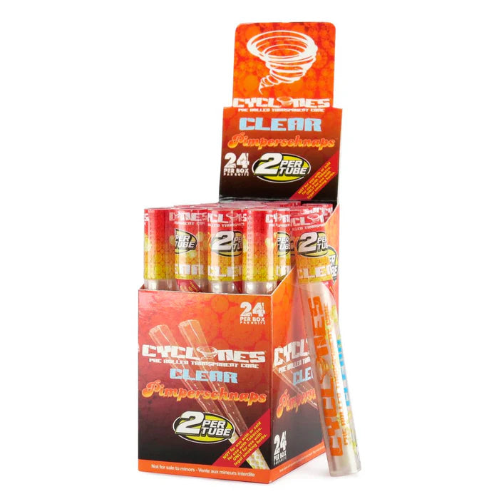 CYCLONES HEMP CONE 24 TUBES CLEAR PIMPERSCHNAPS
