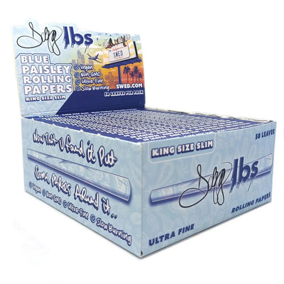 DOGG LBS ROLLING PAPERS BLUE PAISLEY KING SIZE SLIM 50ct 50pk 2X1 PROMO