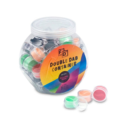 DOUBLE DAB CONTAINER 60pc ROUND 10ML SL136DD