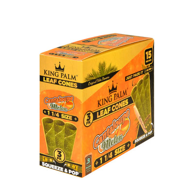 KING PALM LEAF CONES 3/PK 15/PK /BOX CANTALOUPE