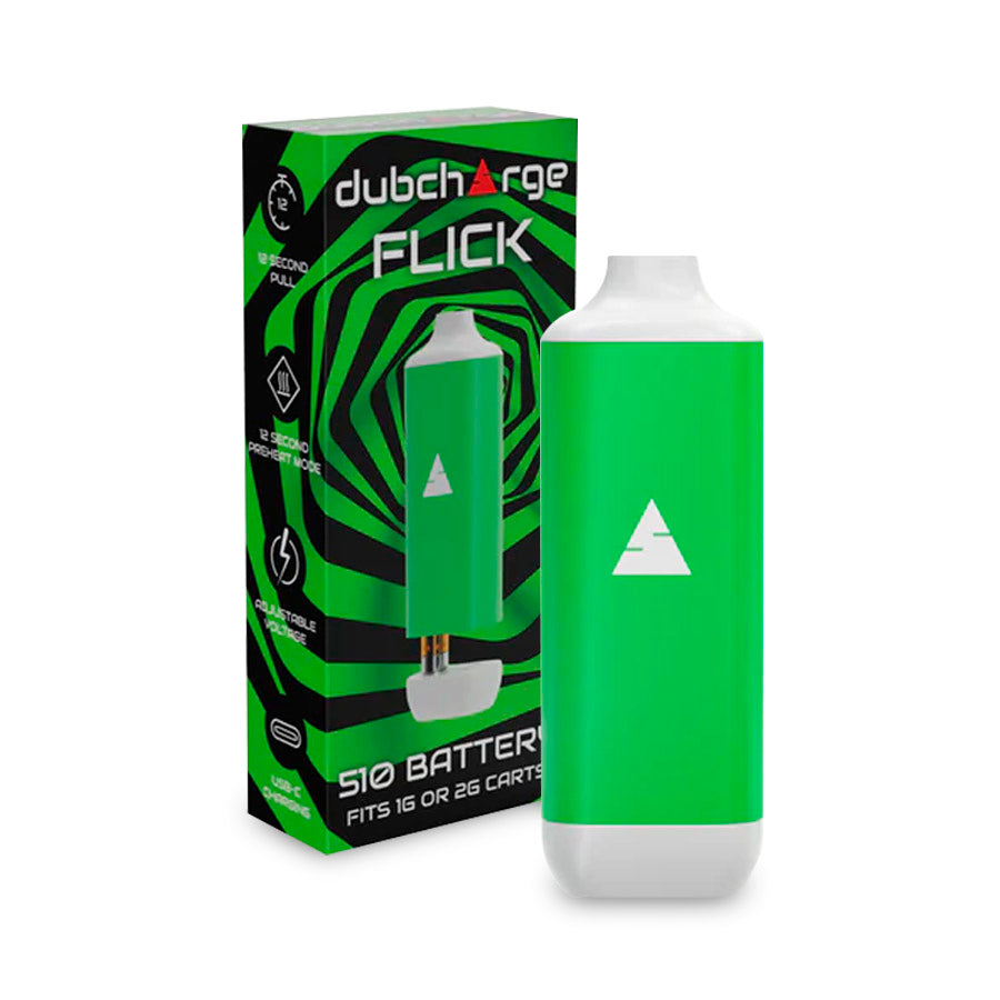 DUB CHARGE FLICK BATTERY 500mah FITS upto 2g CARTS GREEN