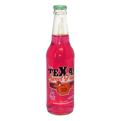 EXOTIC SODA DUBLIN 12oz. CRAFT SODA TEXAS SWEET PEACH