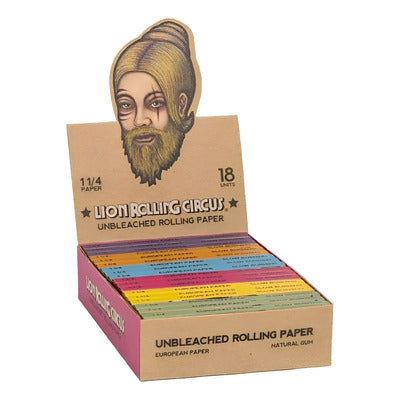 LION ROLLING CIRCUS NATURAL UNBLEACHED REGULAR 1.25 1 1/4 18 UNITS