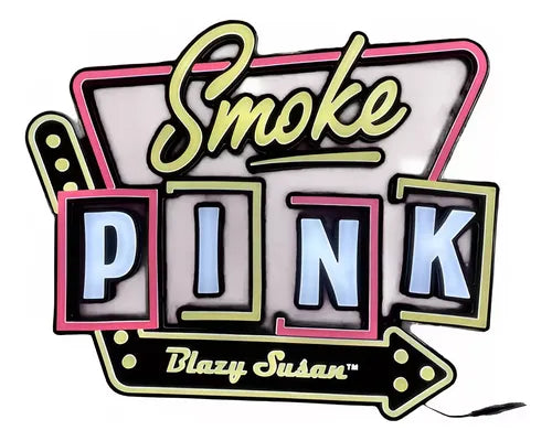 BLAZY SUSAN SMOKE PINK SIGN