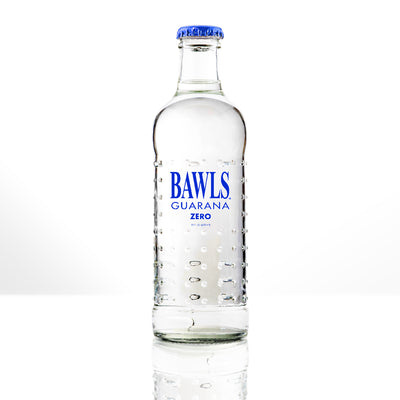 EXOTIC SODA BAWLS HIGH CAFFEINE SODA 10oz. BOTTLE GUARANA ZERO