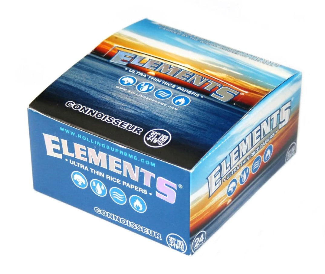 ELEMENTS CONNOISSEUR KS W/TIPS 24/BOX 32 LEAVES/PACK