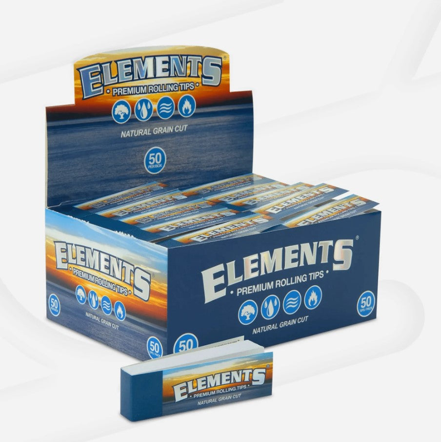 ELEMENTS PREMIUM ROLLING TIPS 50PK/BOX NATURAL GRAIN