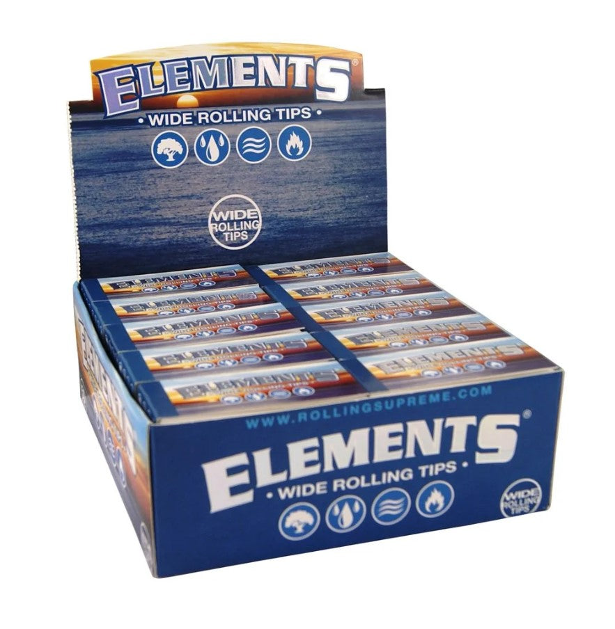 ELEMENTS WIDE ROLLING TIPS 50 BOOKLET/BOX 50 TIPS/PACK