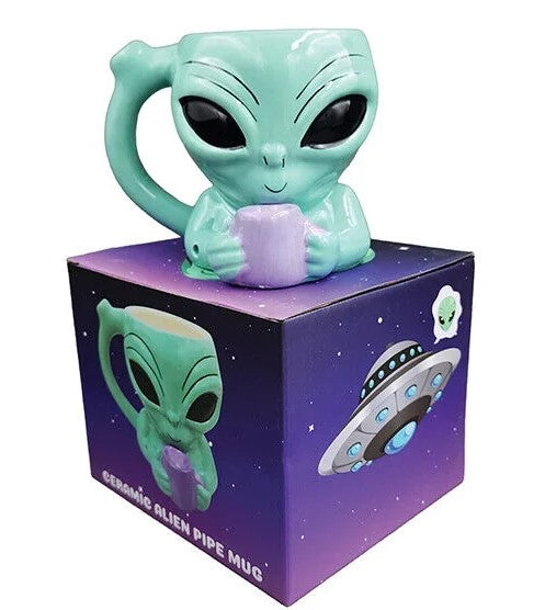 FASHIONCRAFT CERAMIC ALIEN MUG PIPE #82552