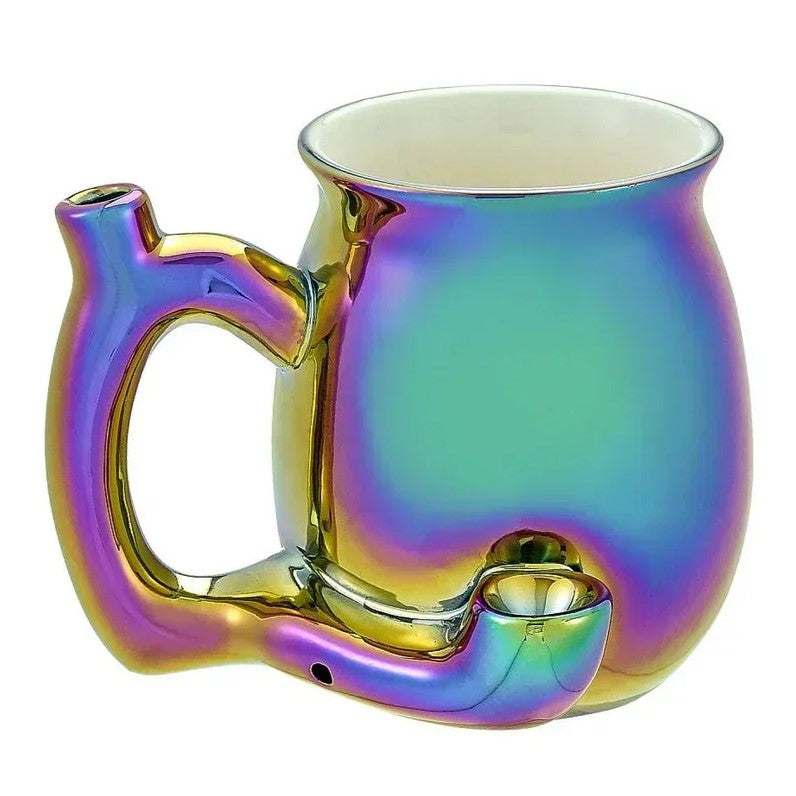 FASHIONCRAFT PREMIUM ROAST & TOAST CERAMIC MUG PIPE IRIDESCENT #88181