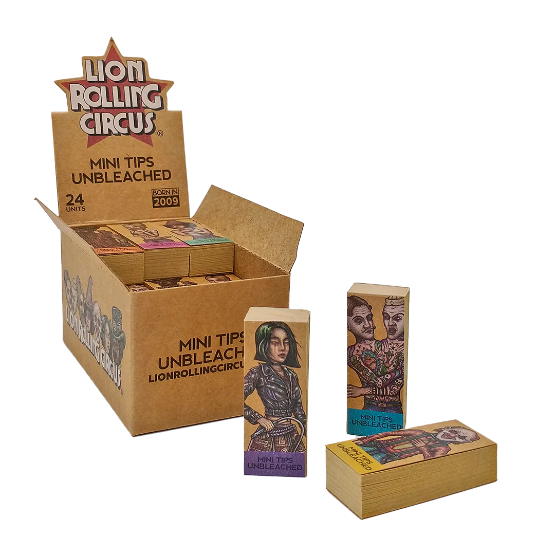 LION ROLLING CIRCUS UNBLEACHED MINI TIPS 24 UNITS