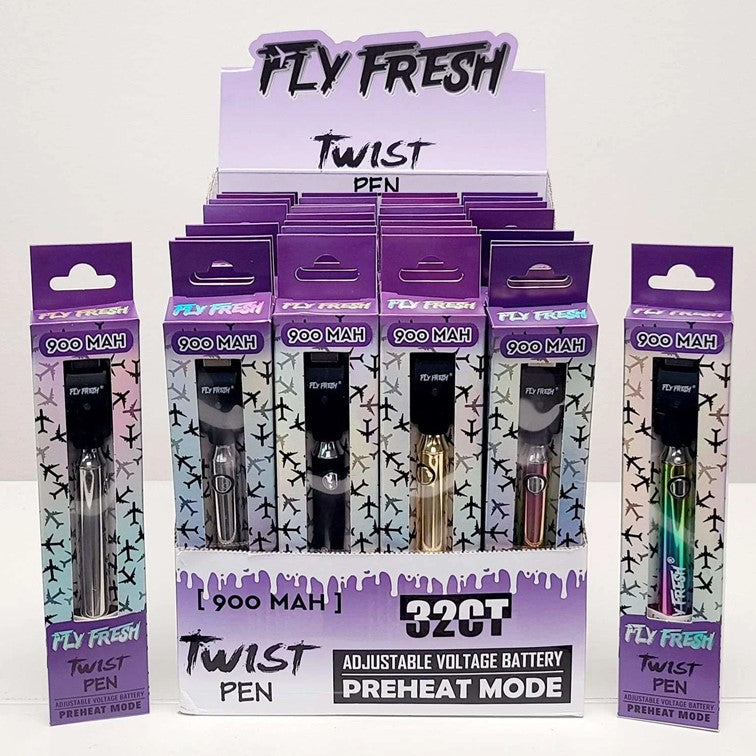 FLY FRESH TWIST PEN 900MAH ASST COLOR