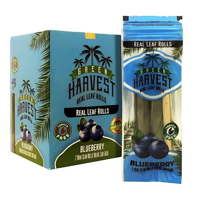 GREEN HARVEST 2 MINI SLIM ROLL 2CT/PK 20PK/DISPLAY BLUEBERRY