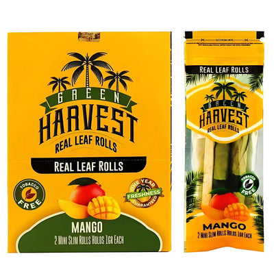 GREEN HARVEST 2 MINI SLIM ROLL 2CT/PK 20PK/DISPLAY MANGO