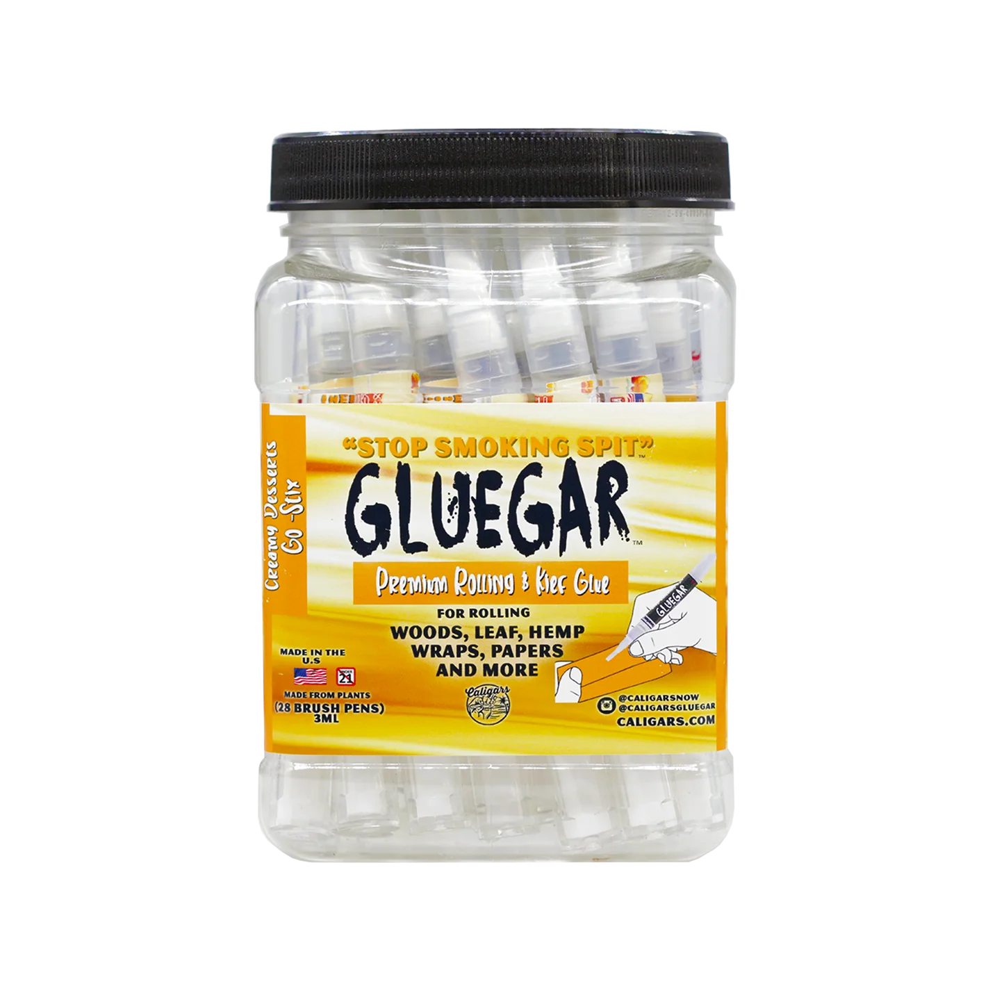 GLUEGAR FOR ROLLING 3ML BRUSH TIP PEN 28/JAR CREAMY DESSERTS MIX