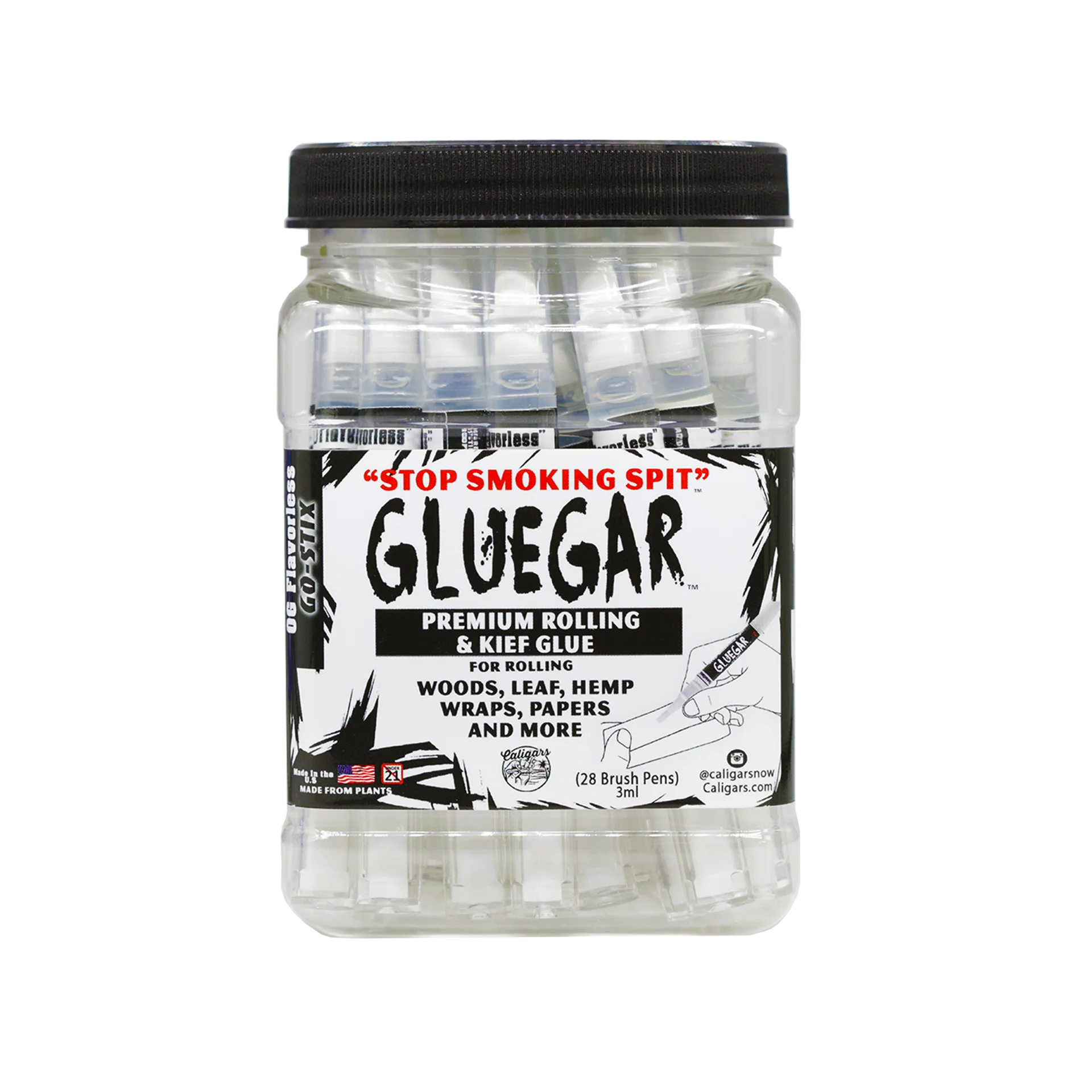 GLUEGAR FOR ROLLING 3ML BRUSH TIP PEN 28/JAR ORIGINAL MIX